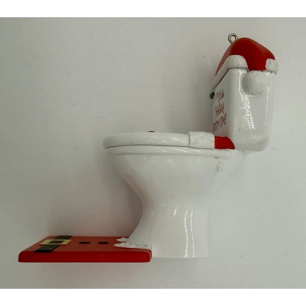 2024 Hallmark‎ It's Holiday Potty Time Santa Toilet Christmas Tree Ornament